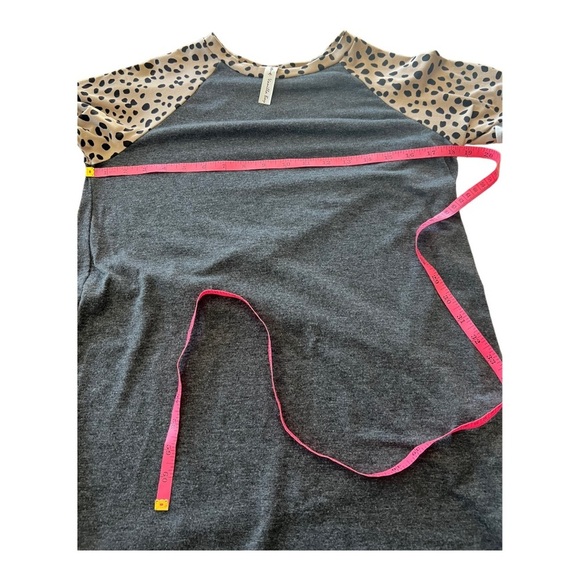 Vanilla Bay leopard/stripe long sleeve T-shirt size M - Picture 3 of 6